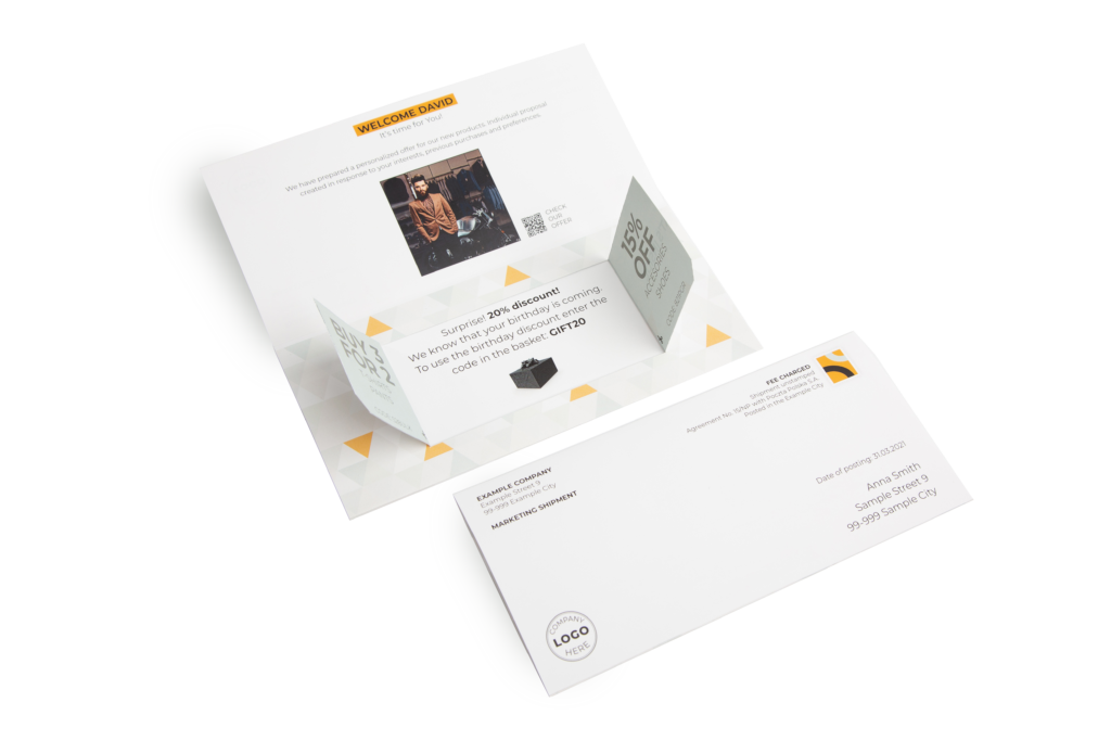Personalized direct mail - creative forms and shapes